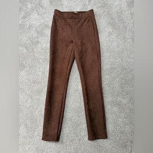 Nini High Rise Crop Pull On Pant In Brown